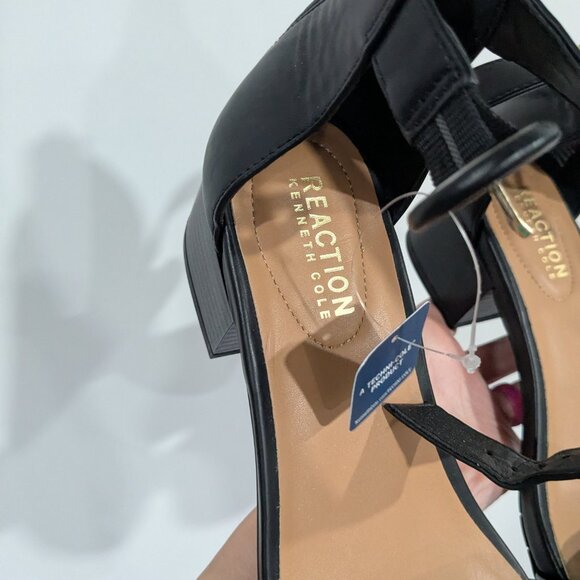 BNWT Kenneth Cole Late Vibe Block Heel Sandal Black Size 7 - Picture 3 of 8